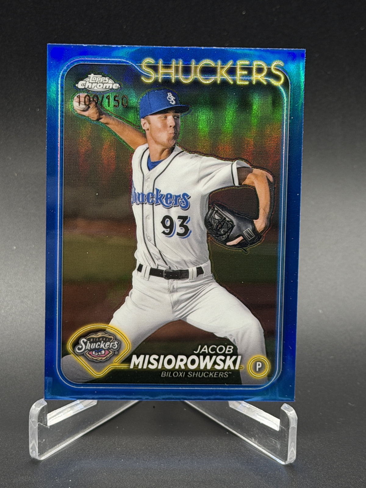 2024 Topps Pro Debut #PDC-171 Jacob Misiorowski Chrome Blue Refractor #/150