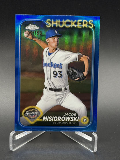 2024 Topps Pro Debut #PDC-171 Jacob Misiorowski Chrome Blue Refractor #/150