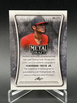2020 Leaf Metal Draft #BA-FT1 Fernando Tatis Jr. Silver Crystals Auto