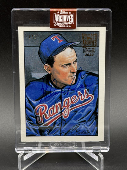 2023 Topps Archives Nolan Ryan 1990 Bowman Sweepstakes Auto 1/1