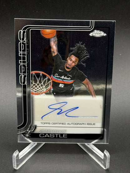 2025-26 Topps Chrome Update #TCA-SCA Stephon Castle Chrome Autographs
