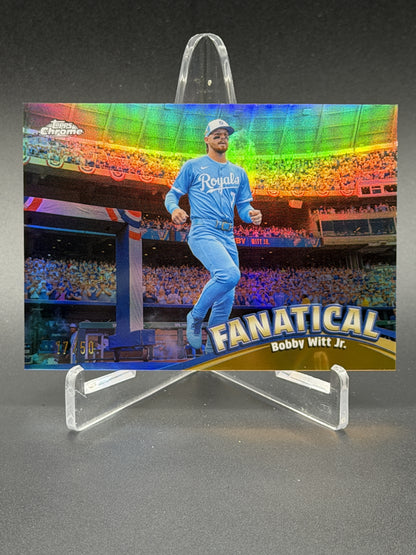 2026 Topps Chrome #FAN-9 Bobby Witt Jr. Fanatical Gold Refractor /50