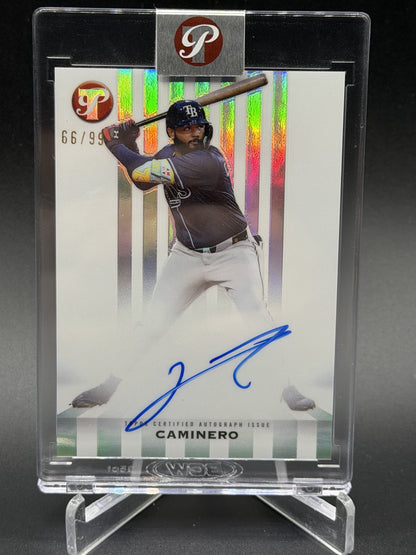 2026 Topps Pristine #SS-JC Junior Caminero Spotless Signatures Refractor #/99
