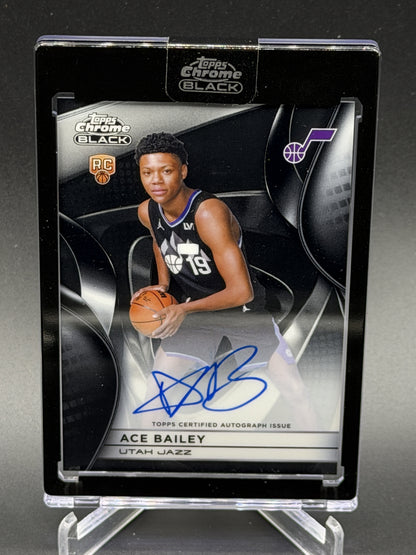 2025-26 Topps Chrome Black #RA-AB Ace Bailey Rookie Autographs