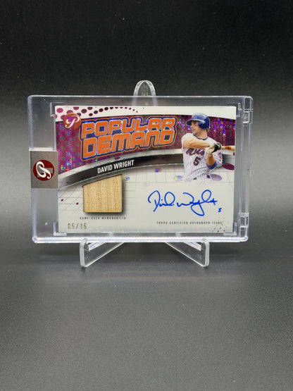 2026 Topps Pristine David Wright Popular Demand Auto Relic Pink Refractor /15