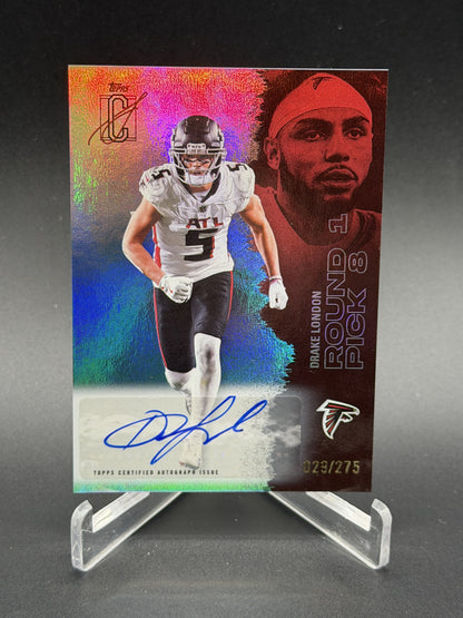 2025 Topps Signature Class #62 Drake London Autographs Silver #/275
