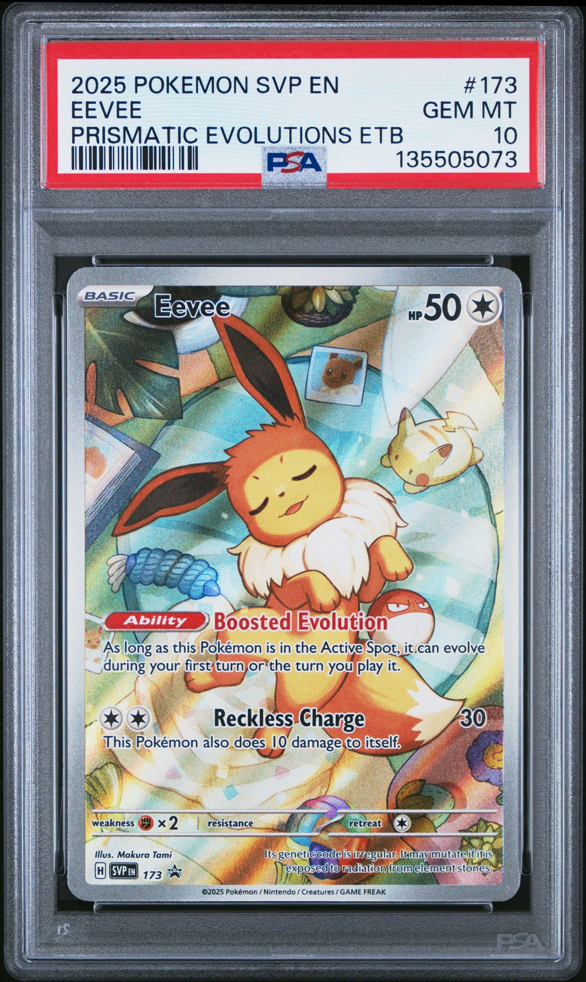 2025 Pokemon SV: Prismatic Evolutions Promo #173 Eevee PSA 10 (073)