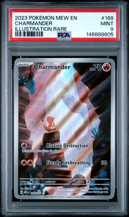 2023 Pokemon Mew 151 #168 Charmander Illustration Rare PSA 9