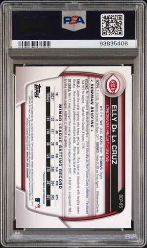 2023 Bowman Mega #BCP-65 Elly De La Cruz Chrome Mojo Refractor PSA 9