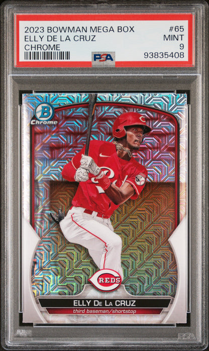 2023 Bowman Mega #BCP-65 Elly De La Cruz Chrome Mojo Refractor PSA 9