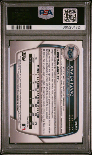 2023 Bowman Chrome #BCP-157 Xavier Isaac Speckle Refractor /299 PSA 10