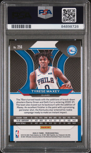 2020-21 Panini Prizm #256 Tyrese Maxey Rookie RC PSA 9