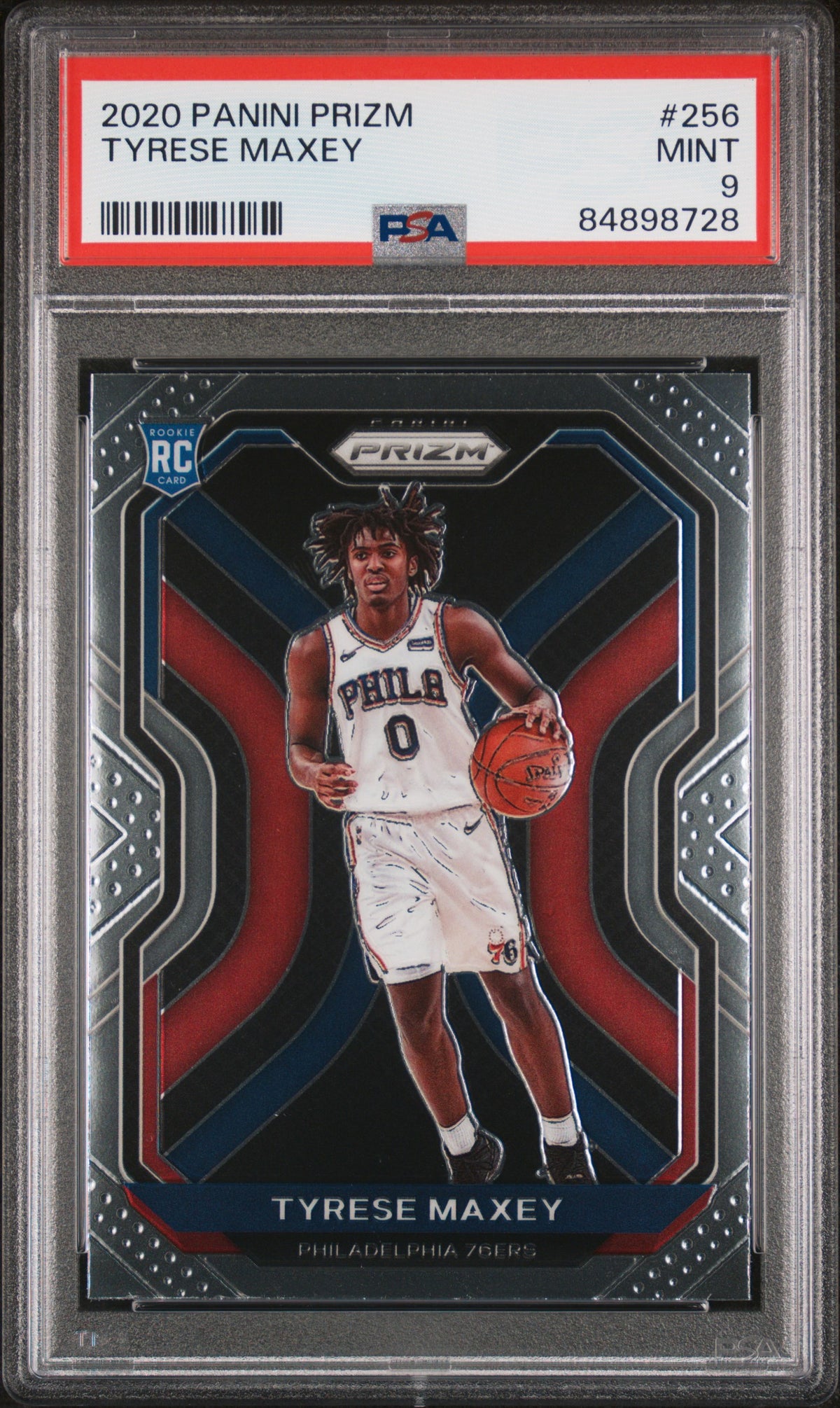2020-21 Panini Prizm #256 Tyrese Maxey Rookie RC PSA 9