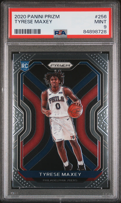 2020-21 Panini Prizm #256 Tyrese Maxey Rookie RC PSA 9