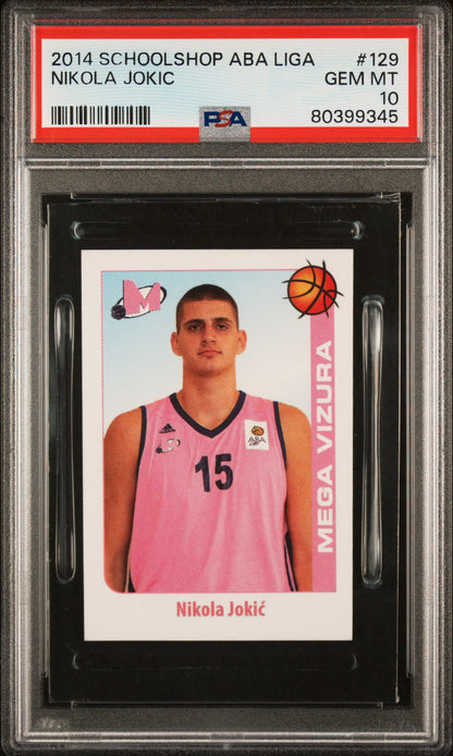 2014-15 Adriatic Basketball ABA Liga #129 Nikola Jokic Schoolshop PSA 10