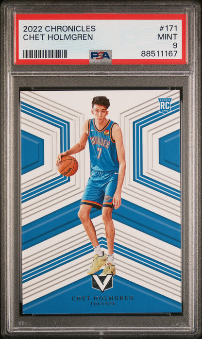 2022-23 Panini Chronicles #171 Chet Holmgren Rookie RC PSA 9
