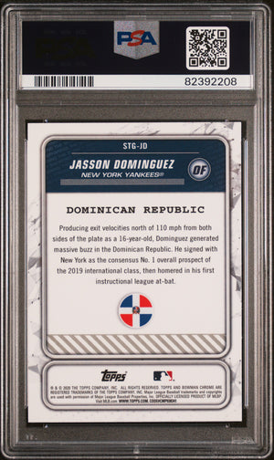 2020 Bowman #STG-JD Jasson Dominguez Chrome Spanning the Globe PSA 10