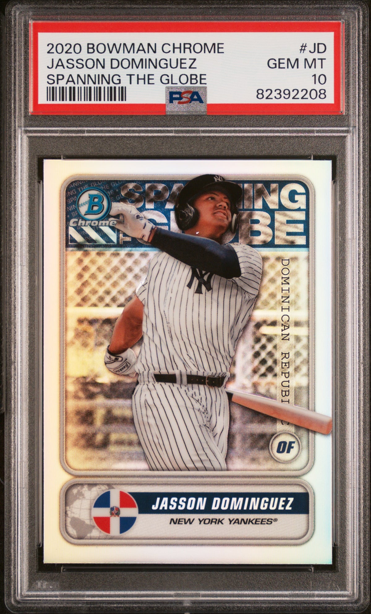 2020 Bowman #STG-JD Jasson Dominguez Chrome Spanning the Globe PSA 10