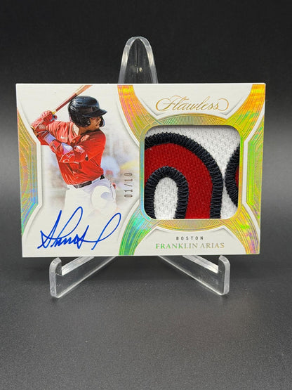 2025 Panini Flawless #PPA-FA Franklin Arias Prospect Patch Auto Gold /10