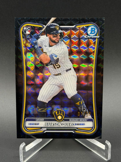 2026 Bowman Chrome #42 Jeferson Quero Black Geometric Refractor #/10