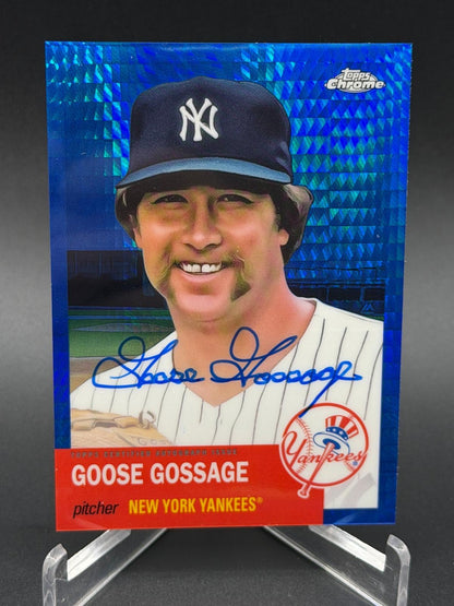 2022 Topps Chrome Platinum #CPA-GG Goose Gossage Auto Blue Prism Refractor #/99