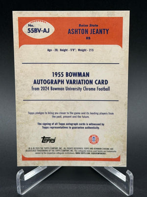 2024 Bowman University Chrome #55BV-AJ Ashton Jeanty 1955 Football Auto /99