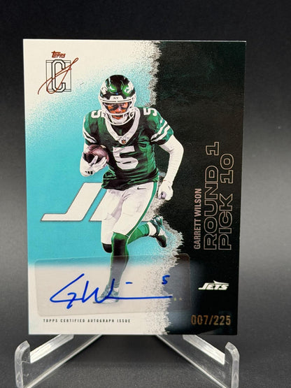 2025 Topps Signature Class #41 Garrett Wilson Autographs Teal #/225
