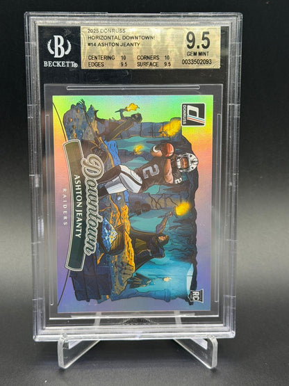 2025 Donruss #14 Ashton Jeanty Rookie RC Horizontal Downtown! BGS 9.5 KM1