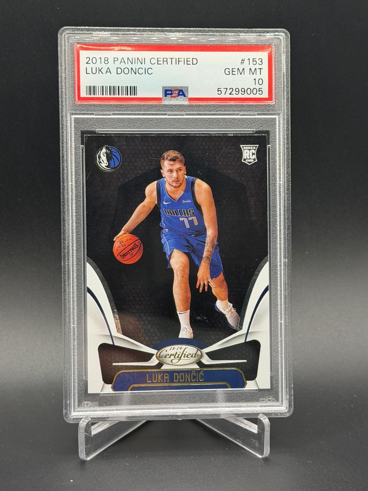 2018-19 Panini Certified #153 Luka Doncic PSA 10