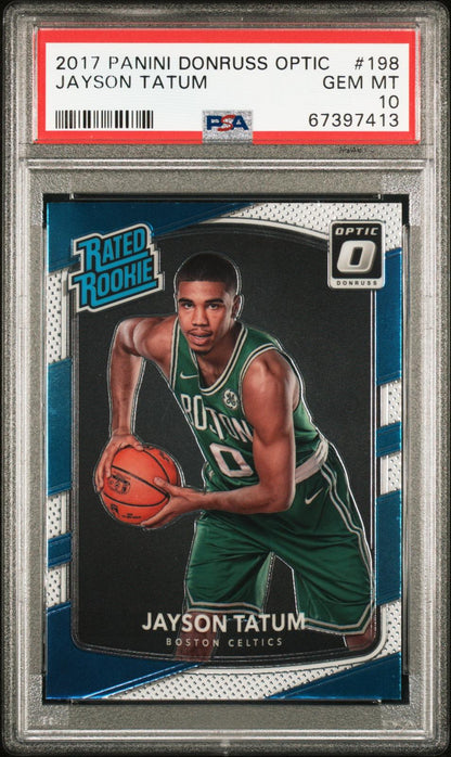 2017-18 Donruss Optic #198 Jayson Tatum Rated Rookie PSA 10
