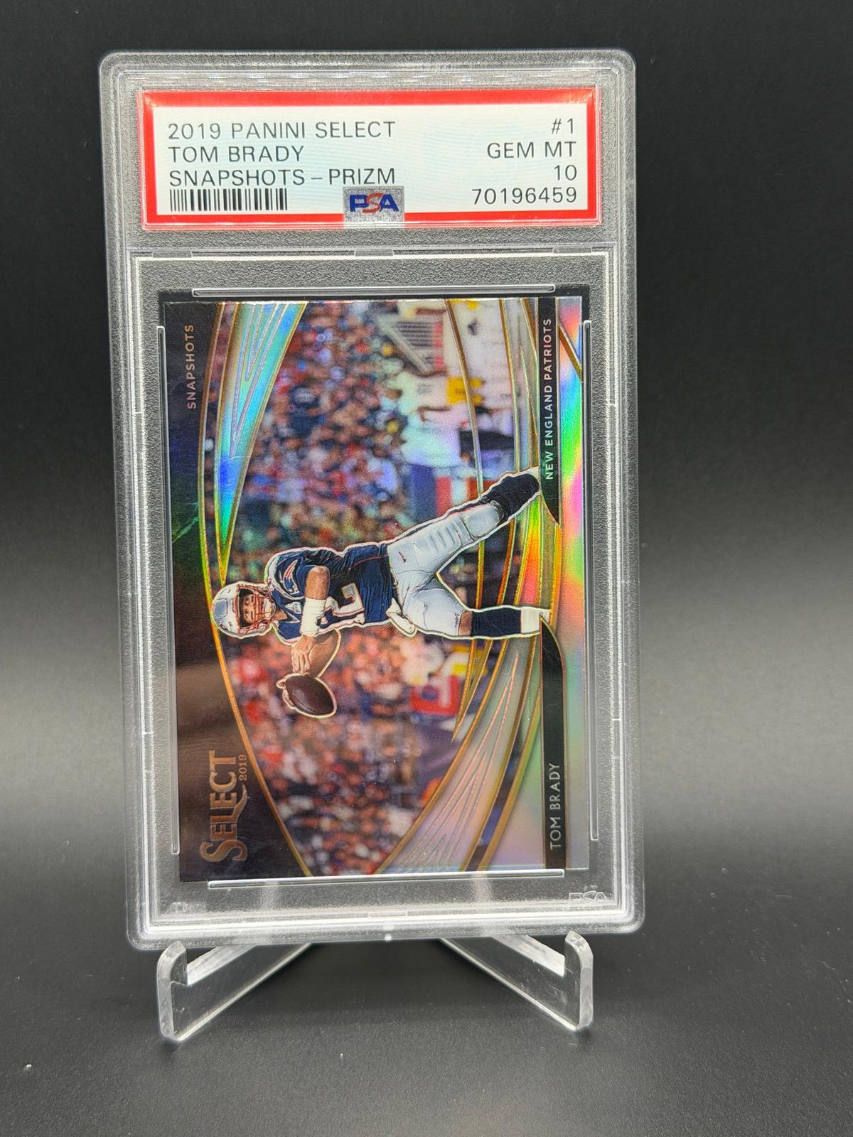 2019 Panini Select #1 Tom Brady Snapshots Silver Prizm PSA 10