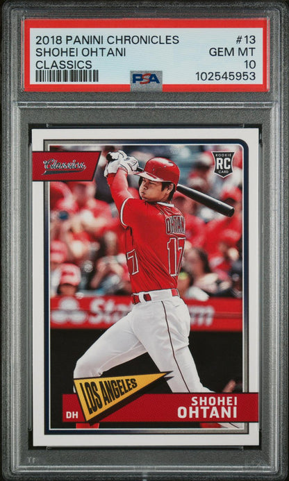 2018 Panini Chronicles #13 Shohei Ohtani Rookie RC Classics PSA 10