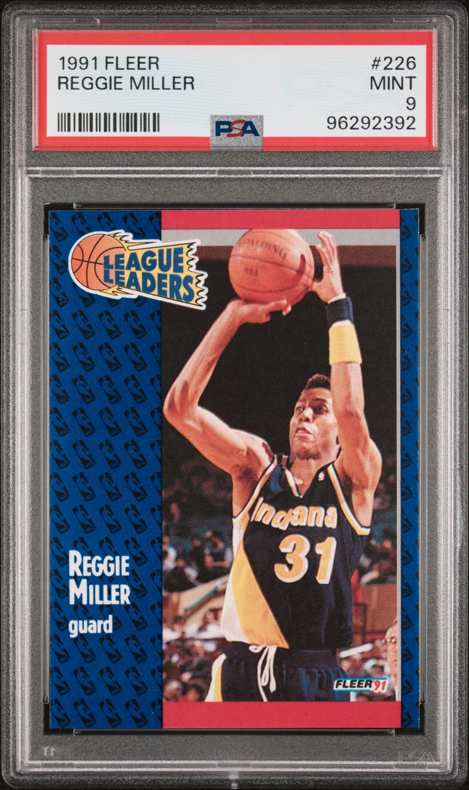 1991-92 Fleer #226 Reggie Miller League Leaders PSA 9
