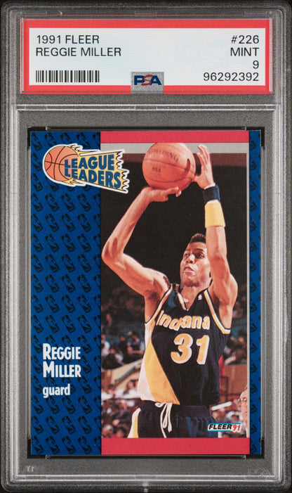1991-92 Fleer #226 Reggie Miller League Leaders PSA 9