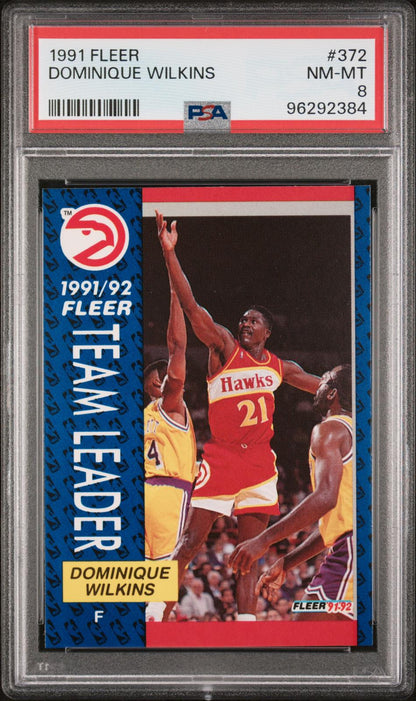 1991-92 Fleer #372 Dominique Wilkins PSA 8