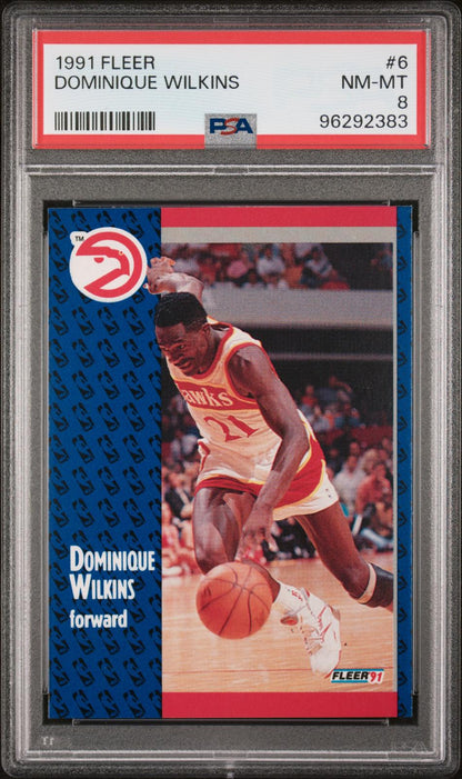 1991-92 Fleer #6 Dominique Wilkins PSA 8