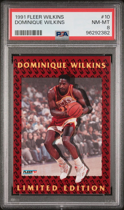 1991-92 Fleer #10 Dominique Wilkins Dominique Wilkins Limited Edition PSA 8