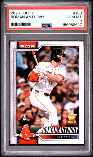 2026 Topps #189 Roman Anthony Rookie RC PSA 10