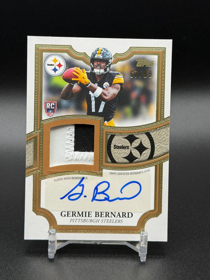 2026 Topps Flagship #ARP-GB Germie Bernard Autograph Rookie Patches #/99