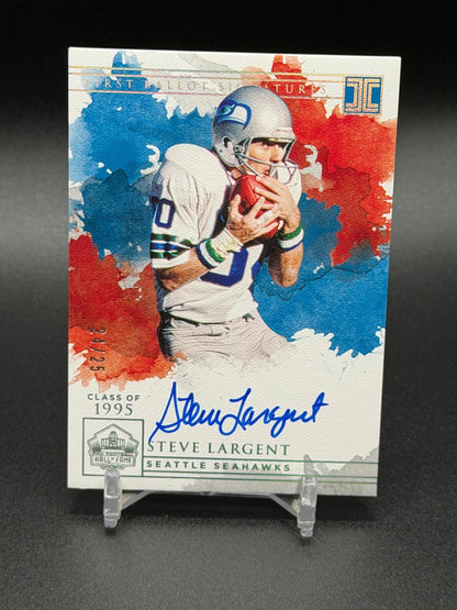 2020 Panini Impeccable #FBS-SL Steve Largent First Ballot Signatures #/25