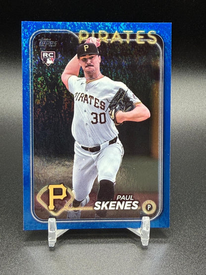 2024 Topps Update #US100 Paul Skenes Rookie RC Blue Holofoil #/999