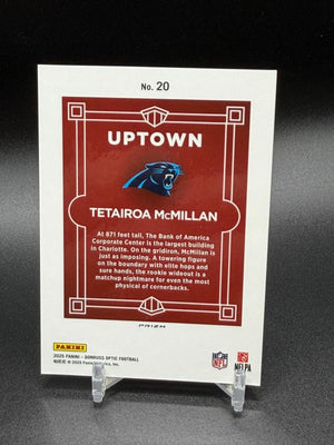 2025 Donruss Optic #20 Tetairoa McMillan Rookie RC Uptown #1