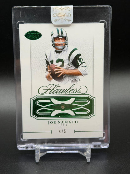 2025 Panini Flawless #RF-JNH Joe Namath Retro Emerald Diamond /5