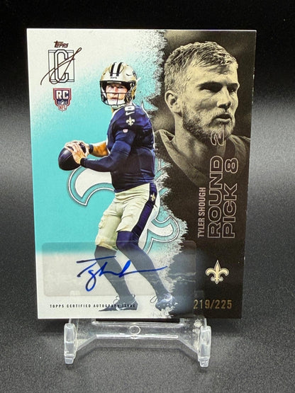 2025 Topps Signature Class #104 Tyler Shough Rookie Autographs Teal #/225