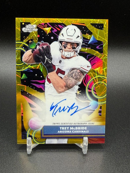 2025 Topps Chrome Cosmic Trey McBride Auto Gold Interstellar Refractor /50