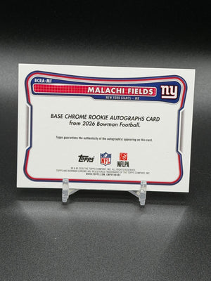 2026 Bowman #BCRA-MF Malachi Fields Chrome Rookie Autographs