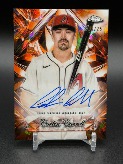 2025 Topps Chrome Update Sapphire Corbin Carroll Selections Auto Orange /25