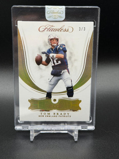 2018 Panini Flawless #1 Tom Brady Canary Yellow Diamond #/3