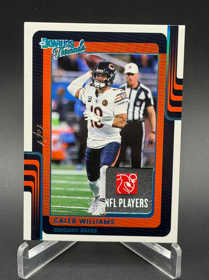 2025 Donruss #DTH-CWS Caleb Williams Threads Laundry Tag NFL Player's Logo 1/1