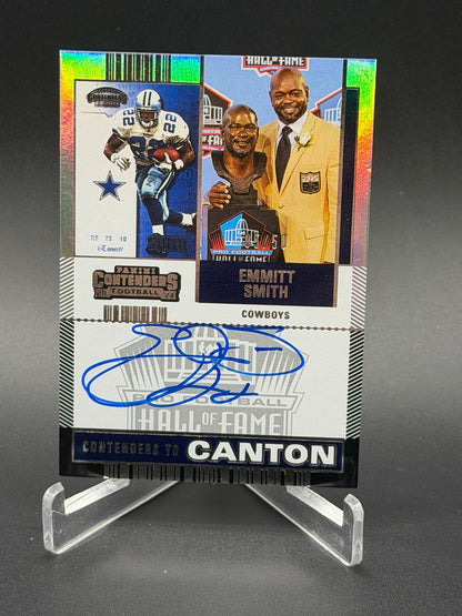 2024 Panini Contenders #CTC-ESH Emmitt Smith Contenders to Canton Blue Auto /50